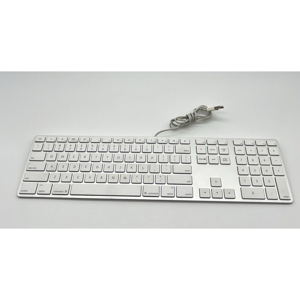 Genuine Apple USB Wired Keyboard with Numeric Keypad A1243 - TESTED WORKING